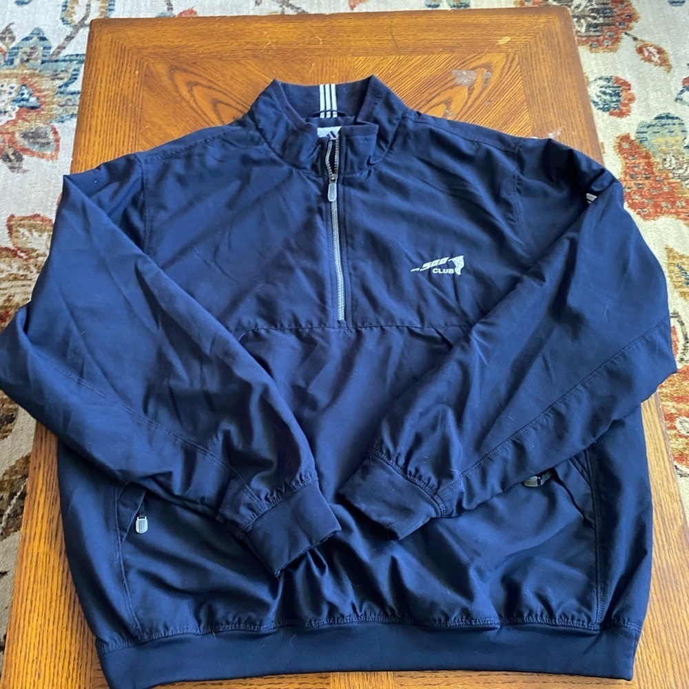Adidas Navy Blue Pull Over Jacket - Picture 3 of 10